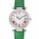 Franck Muller Double Mistery Ronde White Dial Stainless Steel Case Green Leather Strap