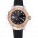 Swiss Tag Heuer Aquaracer Calibre 5 Black Dial Gold Bezel Stainless Steel Case Black Rubber Strap