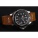 Rolex Yacht Master Black Dial Silver Case Brown Leather Bracelet 1453859