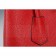 Prada Double Tote Pebbled Leather Red  18927297