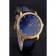 Patek Philippe Calatrava Date Blue Embossed Dial Gold Case Blue Leather Strap
