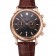 Patek Philippe Chronograph Black Dial Rose Gold Case Brown Leather Strap