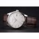 Swiss Patek Philippe Calatrava White Dial Stainless Steel Case Brown Leather Strap