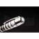 MontBlanc Silver Ring Pattern Black Enamel Ballpoint Pen With MB Engraved Cap