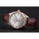 Omega Globemaster Silver Dial Rose Gold Bezel Stainless Steel Case Brown Leather Strap