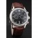 Patek Philippe Chronograph Black Dial With Diamonds Stainless Steel Case Brown Leather Strap