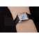 Cartier Tank Anglaise White Tiger Dial Stainless Steel Case Black Leather Bracelet