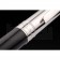 Bvlgari Slim Silver Tipped Black Ballpoint Pen With Bvlgari Engaved Silver Back