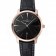 Swiss Vacheron Constantin Patrimony Black Dial Rose Gold Case Black Leather Bracelet    1454168
