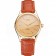 Swiss Rolex Cellini Gold Dial And Markings Gold Case Light Brown Leather Strap