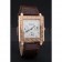 Piaget Emperador Limited Edition White Dial Engraved Rose Gold Case Brown Leather Bracelet  1454140