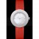 Hermes Classic MOP Dial Red Leather Strap