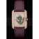 Cartier Tank Anglaise White Dragon Dial Diamonds Gold Case Purple Leather Bracelet
