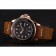 Rolex Yacht Master Black Dial Rose Gold Case Brown Leather Bracelet 1453861