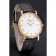 Patek Philippe Calatrava White Dial Diamond Hour Marks Ribbed Bezel Gold Case Black Leather Strap