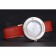 Hermes Classic MOP Dial Red Leather Strap