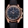Omega Speedmaster Black Dial Gold Case Black Leather Strap  622809