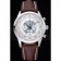 Breitling Transocean Chronograph Unitime White Dial Stainless Steel Case Brown Leather Bracelet 622244