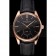 Patek Philippe Calatrava Date Black Dial Rose Gold Case Black Leather Strap
