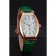 Omega Sochi Petrograd White Dial Gold Case Green Leather Strap  622821