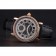 Cartier Rotonde Black And White Dial Gold Case With Jewels Black Leather Strap  622758