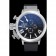 U-Boat 1001 White On Black Dial Stainless Steel Case Rubber Bracelet  622706