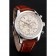 Breitling Transocean Beige Dial Brown Leather Strap Polished Stainless Steel Bezel