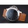 Panerai Radiomir Brushed Stainless Steel Case Black Dial Brown Leather Strap