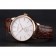Patek Philippe Calatrava White Dial Rose Gold Case Brown Leather Strap