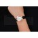 Omega Ladies Watch White Dial Gold Case Black Leather Strap  622820