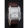 Piaget Emperador Limited Edition White Dial Engraved Silver Case Brown Leather Bracelet  1454138