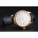 Swiss Rolex Cellini Date White Dial Gold Case Black Leather Strap