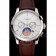 Patek Philippe Chronograph White Dial Stainless Steel Case Brown Leather Strap