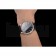 Patek Philippe Calatrava Black Dial Roman Numerals Ribbed Bezel Stainless Steel Case Black Leather Strap