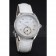 Omega DeVille Prestige White Dial Silver Diamond Case White Leather Bracelet  1454119