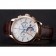 Patek Philippe Chronograph White Dial Rose Gold Case Brown Leather Strap