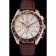Omega Seamaster Aqua Terra Chrono GMT Ivory Dial Brown Leather Bracelet  622534