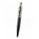 Cartier Silver Rimmed Silver Patterned Upper Body Black Ballpoint Pen  622757