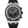 Swiss Audemars Piguet Royal Oak Chronometer Black Dial Diamond Bezel Stainless Steel Case Black Rubber Strap  622867