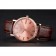 Patek Philippe Calatrava Rose Gold Dial Roman Numerals Ribbed Bezel Rose Gold Case Brown Leather Strap