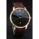 Swiss Vacheron Constantin Patrimony Black  Dial Gold Case Brown Leather Bracelet  1454179