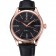 Rolex Cellini Black Dial Pink Gold Case Black Leather Strap  622842