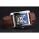Cartier Tank Black And White Dial Stainless Steel Case Brown Leather Strap  622763