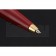 Cartier Gold Rimmed Gold Wave Pattern Upper Body Red Ballpoint Pen  622771
