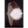 Omega DeVille Rose Gold Bezel with White Dial and Brown Leather Strap  621570