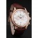 Patek Philippe Chronograph White Dial With Diamonds Rose Gold Case Brown Leather Strap