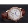 Vacheron Constantin Traditionnelle White Ship Dial Rose Gold Case With Diamonds Brown Leather Strap
