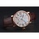 Cartier Ronde Second Time Zone White Dial Gold Case Brown Leather Strap  622801