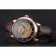 Swiss Patek Philippe Complications Openworked Dial Rose Gold Case Brown Leather Strap