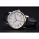 Cartier Rotonde Date White Dial Stainless Steel Case Black Leather Strap
